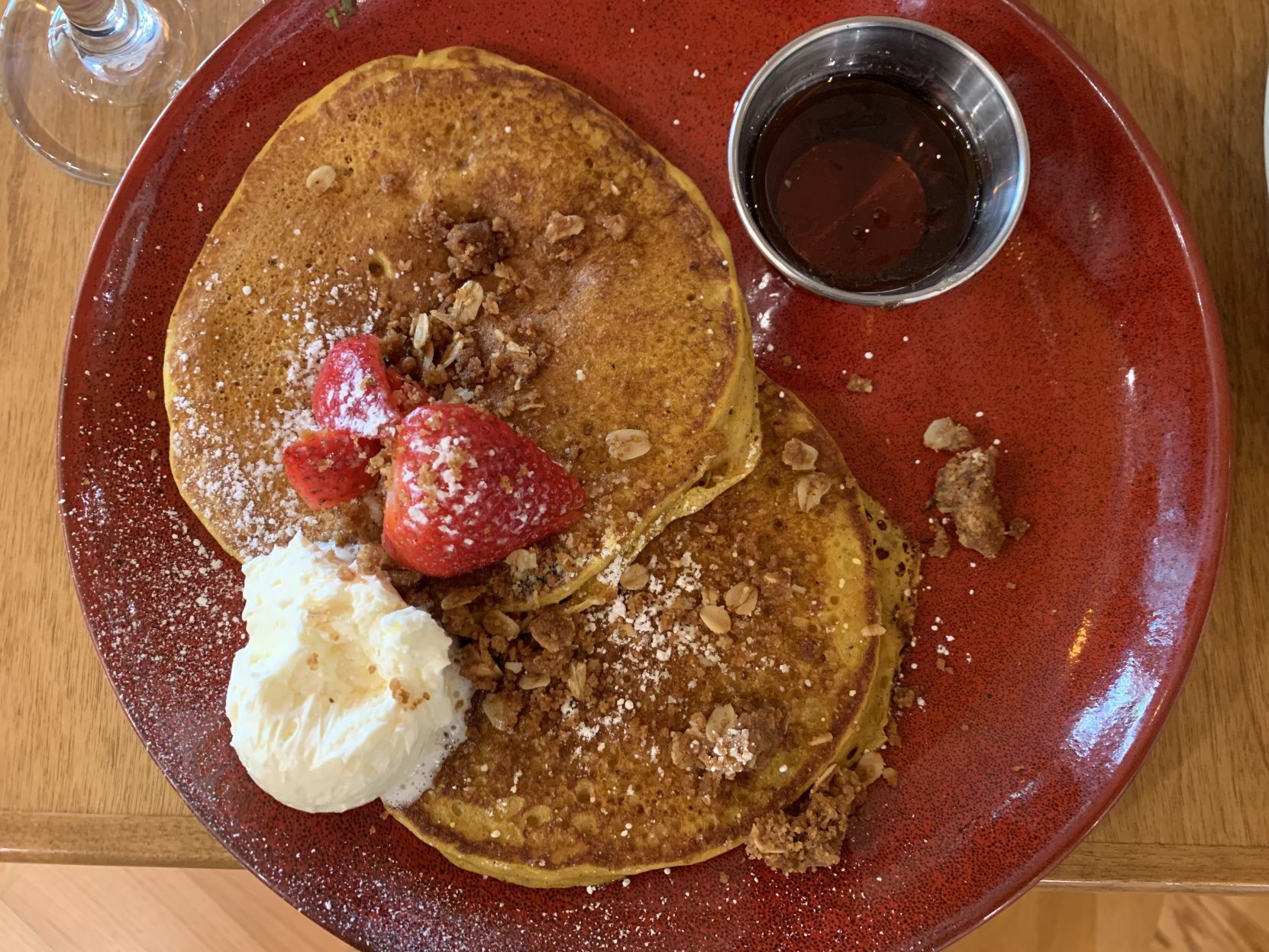 Pumpkin cheesecake pancakes